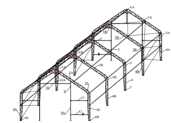 30x40x22 Heavy Duty 21 oz. PVC, DUAL TRUSS - Image 3
