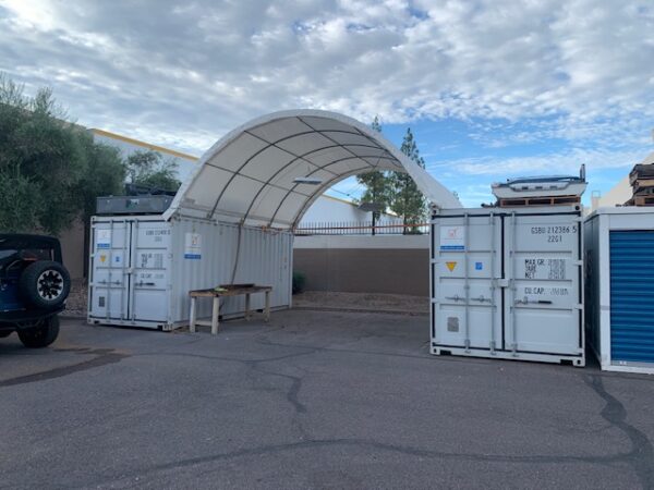 20x40x6.5 Heavy Duty 15oz PVC Container Shelter - Image 5