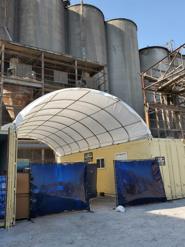 20x40x6.5 Heavy Duty 15oz PVC Container Shelter - Image 4